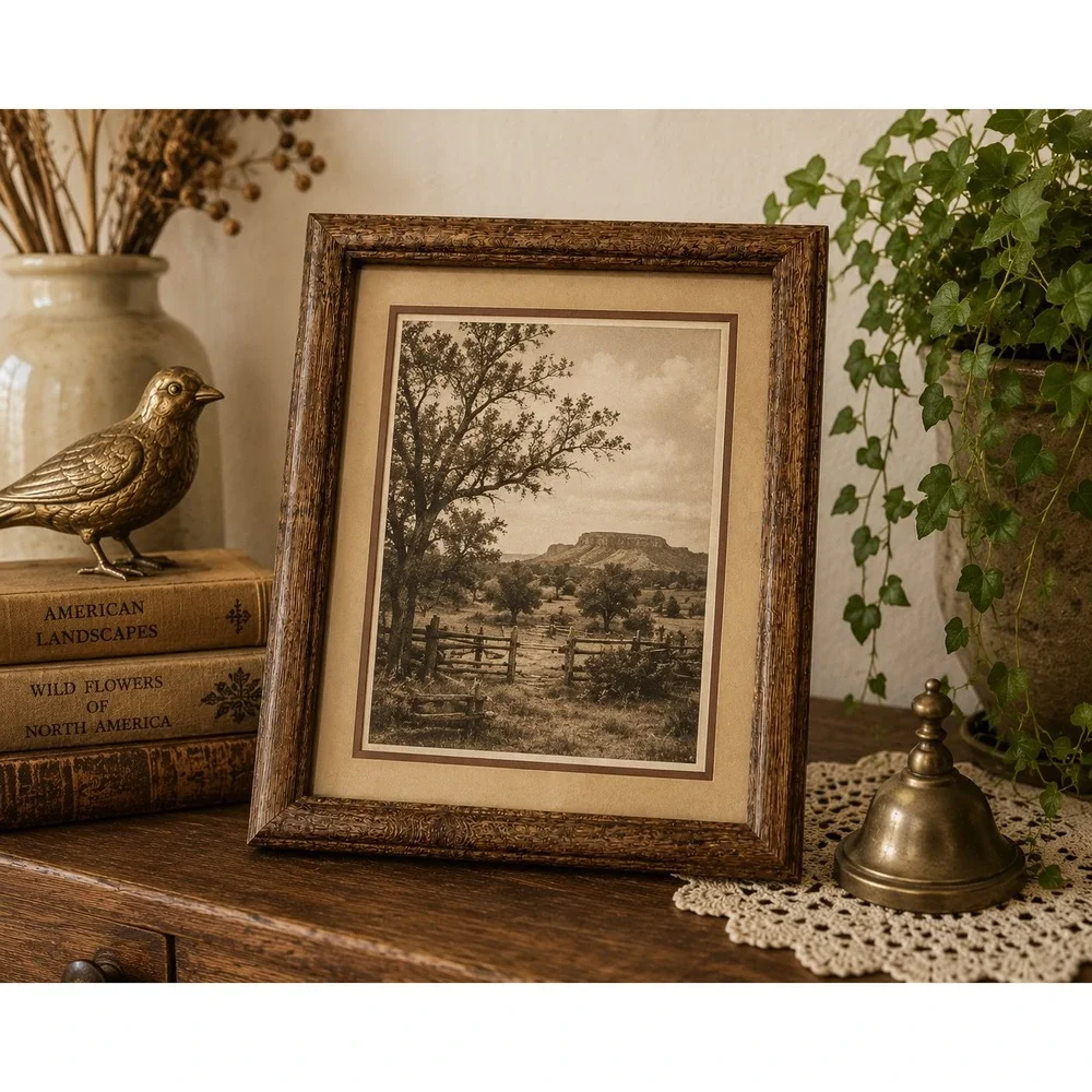 Vintage Aaron Brothers Chaparral 8x10 Wood Picture Frame Rustic FRAME ONLY